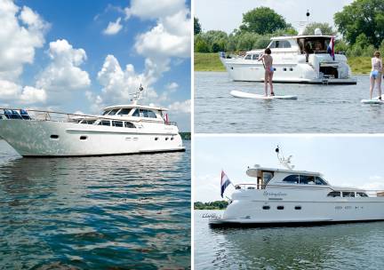 Luxe privéjacht (4 uur) voor 2 tot 12 personen + uitgebreide lunch