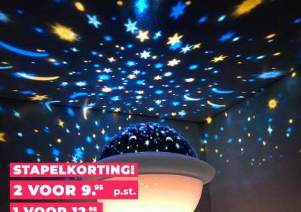 FlinQ 2-In-1 Sterrenlicht Projector Nachtlicht - In Slaap Vallen Onder Een ...