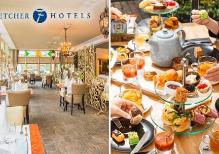 High Tea, High Wine, High Beer of High Bubbles voor 2 bij Fletcher Hotels