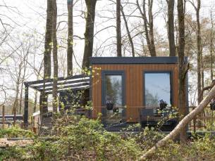 Tiny house met spa voor 2 personen op recreatiepark in Uddel