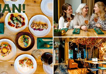 4-gangen shared dining-diner van de chef