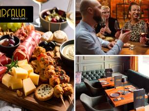 Cocktails of high wine + borrelplank + du pain bij Grand CafÃ© Farfalla