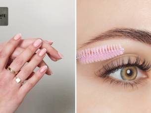 Manicurebehandeling + clear BIAB (90 min) of brow lamination (45 min)