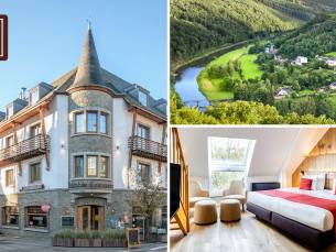 Overnachting voor 2 + ontbijt + late check-out + glas cava in de Ardennen