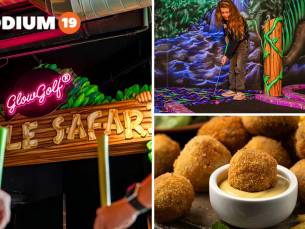 GlowGolf (19 holes) + bitterballen bij Podium19