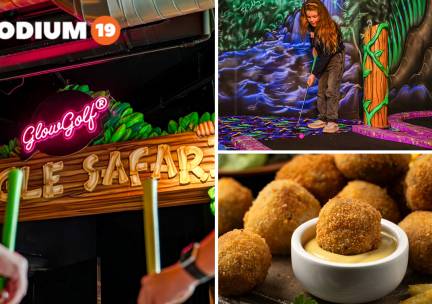 GlowGolf (19 holes) + bitterballen bij Podium19