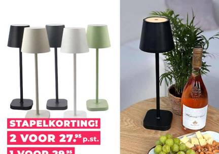 SEVVA® Tafellamp Draadloos Aluminium - Nieuwe Zomerse Kleuren! ...