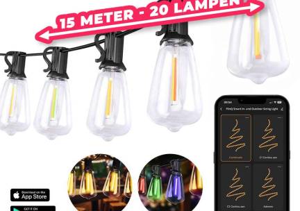 Lichtslinger Warm Wit En Kleuren - Met Tijdschema's, Bediening Op Afstan ...