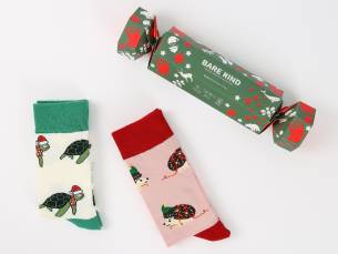 Christmas Cracker Bamboo Socks - 2 Pairs | UK Adult 7-11