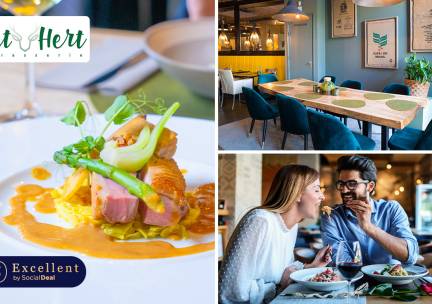 3- of 4-gangendiner van de chef + mandje brood bij Brasserie Ut Hert