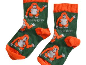 Save the Orangutans Bamboo Socks for Kids | UK Kids 9-12 | Age 6-8 yrs