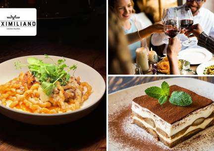 Italiaanse 3-gangen keuzelunch bij Restaurant Maximiliano