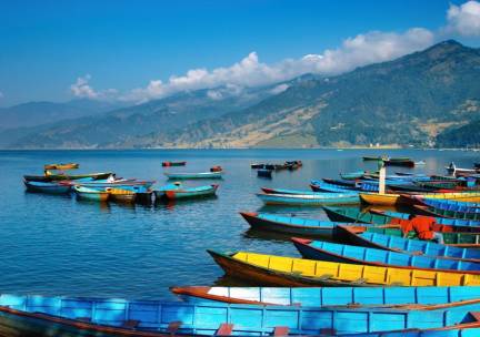 Pokhara aan het Phewa meer