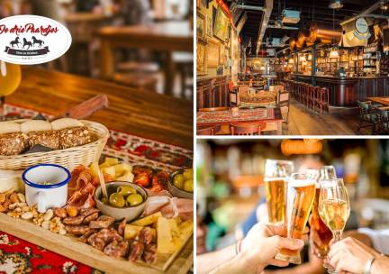 Borrelplank + 2 glazen bier of wijn bij De Drie Paardjes