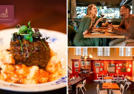 Hoofdgerecht Ã  la carte + drankje bij Restaurant 't Westerhuys in hartje Amsterdam