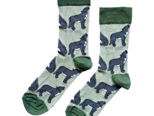 Save the Wolves Bamboo Socks | UK Adult 7-11