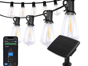 Slimme Solar lichtslinger Met 10 Lampen - Werkt Op Zonne-Energie Dus Geen G ...