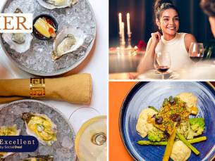 Oesters + hoofdgerecht naar keuze aan de bar