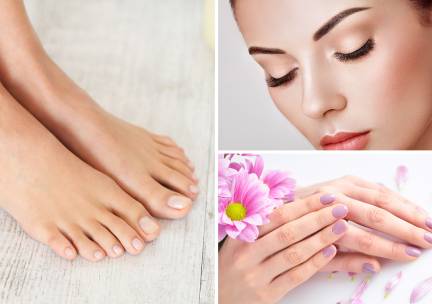 Pedicure-, BIAB- of French manicurebehandeling (60 of 90 min) of wimperextensions
