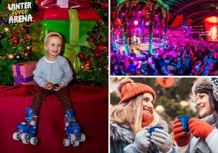 2 uur rollerskaten + drankje & wafel bij Winter Fever Arena Roermond