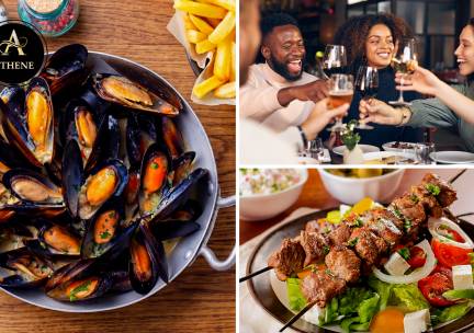 2-gangenlunch naar keuze bij Athene Grieks Restaurant-Brasserie