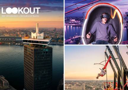 Entree voor A'DAM LOOKOUT + drankje of VR Ride