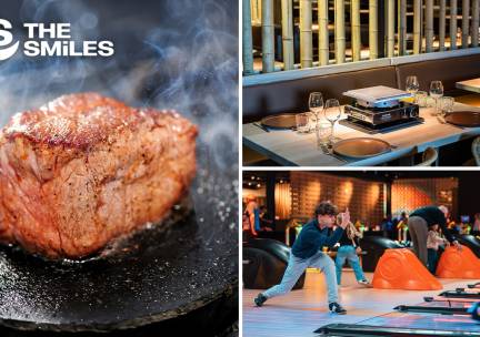 Hoofdgerecht of steengrillen + 2 sessies bowlen of karten