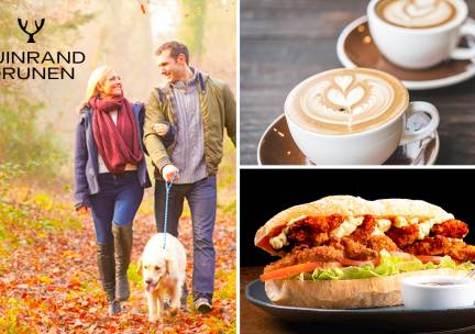 Wandelarrangement met warme drank + gebak + 2-gangen keuzelunch