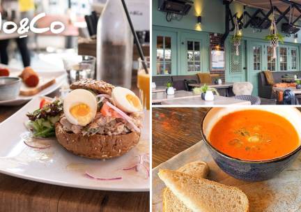 2-gangen keuzelunch + warme drank bij EetcafÃ© Jo&Co