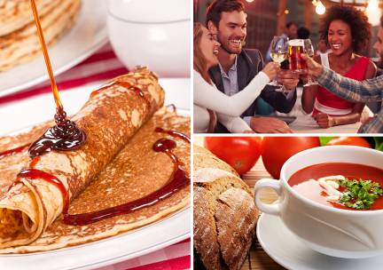 3-gangen keuzelunch of -diner of kindermenu bij Hans & Grietje in Noordwijk