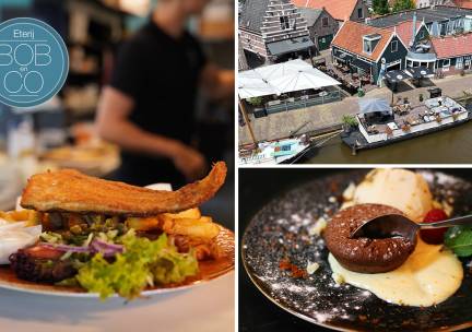 3-gangendiner Ã  la carte met uitzicht op het water bij Eterij Bob&Co