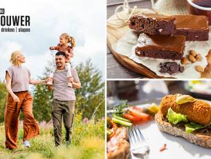 Wandel- of fietsarrangement + warme drank met brownie + 2-gangenlunch bij Herberg d'n Brouwer