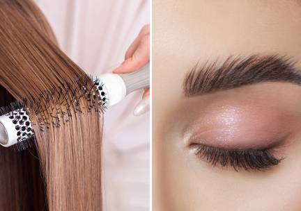 Wenkbrauw- of kappersbehandeling naar keuze