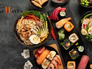 Sushibox naar keuze af te halen bij Hap Haven