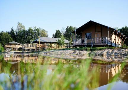 Luxe safaritent aan het water - 6 personen