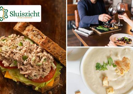 2-gangen keuzelunch bij CafÃ© Restaurant Sluiszicht