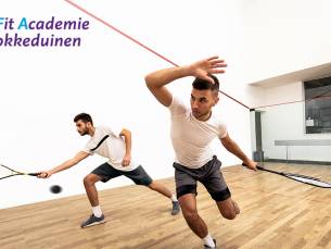 Squashen (60 min) inclusief rackethuur voor 2 bij Fit Academie Bokkeduinen