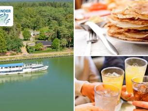 Rondvaart (2 uur) + evt. pannenkoeken of ijs + drankje naar keuze