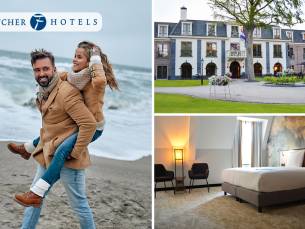 Overnachting(en) voor 2 + ontbijt + hoofdgerecht Fletcher's Keuzemenu nabij het strand