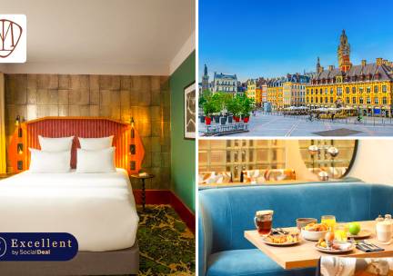 Overnachting voor 2 in een superior kamer + ontbijt midden in het centrum van Lille