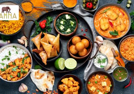 Indiase rijsttafel of 2-gangendiner Ã  la carte voor afhaal