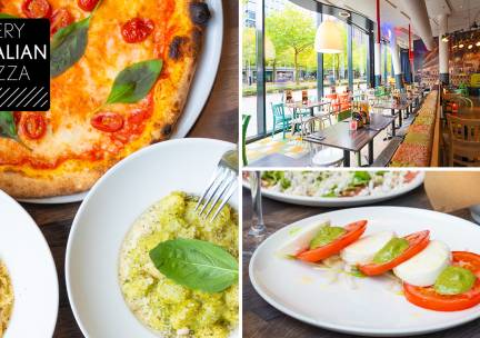 2-gangenlunch, 3-gangendiner Ã  la carte of gebak + koffie/thee bij Very Italian Pizza Leiden