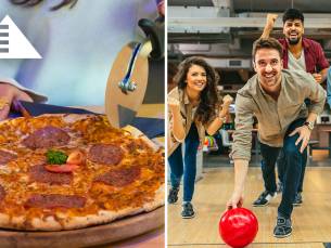 Pizza + 2 spellen bowlen voor 4, 6 of 8 personen bij Bowling Antares