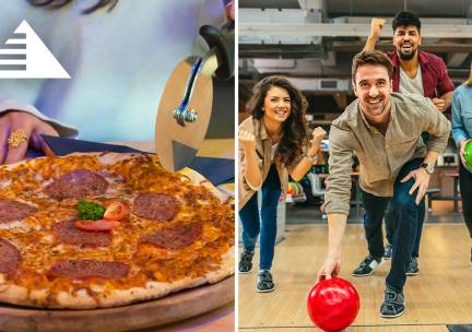 Pizza + 2 spellen bowlen voor 4, 6 of 8 personen bij Bowling Antares