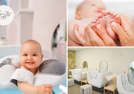 Babyfloaten (50 tot 60 min) + koffie of thee + evt. massage