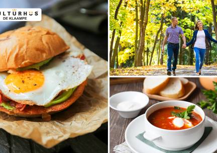 2-gangenlunch Ã  la carte + evt. wandeling bij Kulturhus De Klaampe