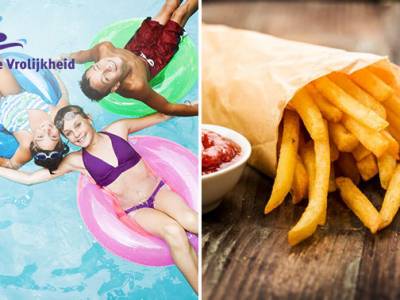 Entree Zwembad de Vrolijkheid + friet + saus
