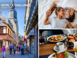 Overnachting(en) voor 2 personen + ontbijt + fles cider + vroeg inchecken en meer in Dinan