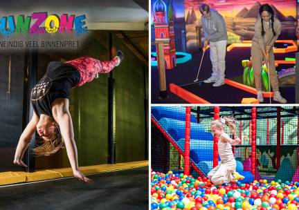 Jumpen + glow-minigolf + evt. entree indoor speeltuin of frisdrank naar keuze