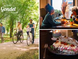 Wandel- of fietsarrangement incl. koffie/thee + gebak + 2-gangenlunch bij EetcafÃ© de Gondel
